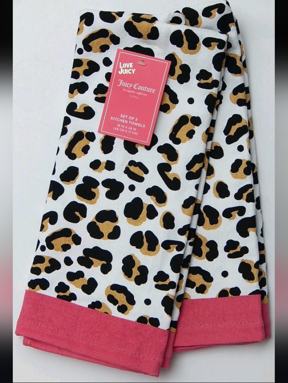 Juicy Couture-2PC Leopard Kitchen Towel Set 🩷🤎🖤
